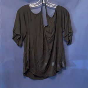 Black cold shoulder top